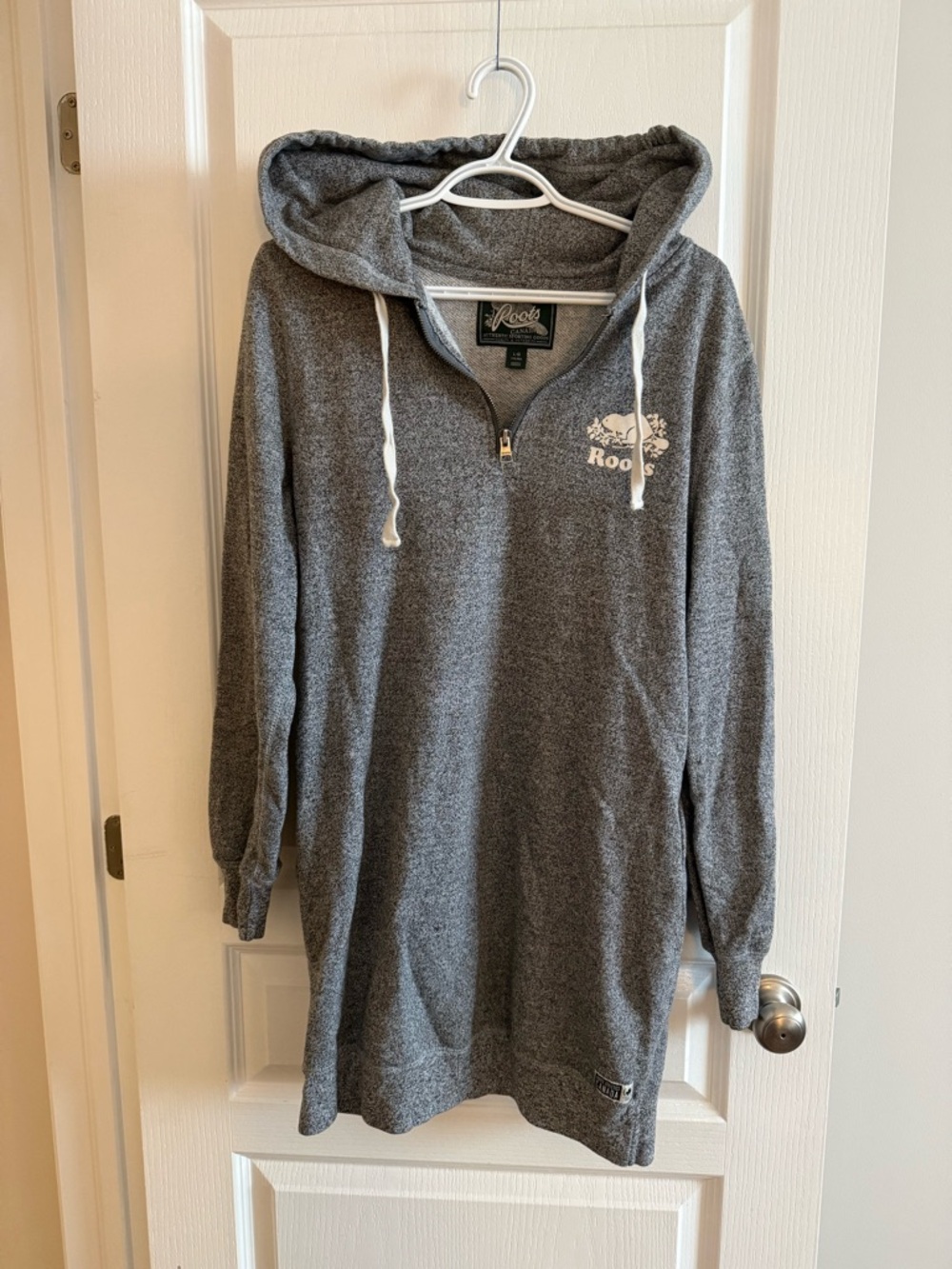 Roots Heather Gray Quarter-Zip Hoodie
